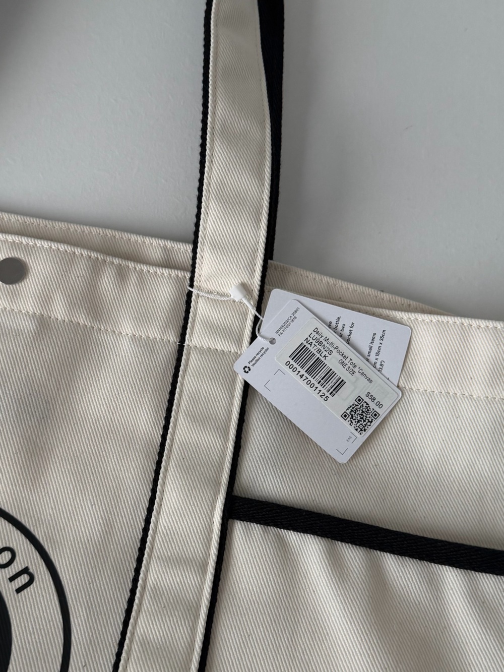 NWT Lululemon Daily Multi Pocket Tote Canvas - Picture 2 of 9